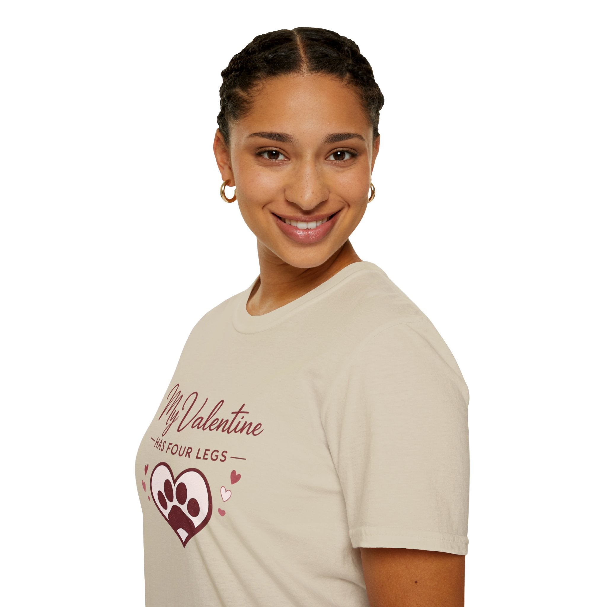 Copy of Unisex Softstyle My valentine has four leg T-Shirt