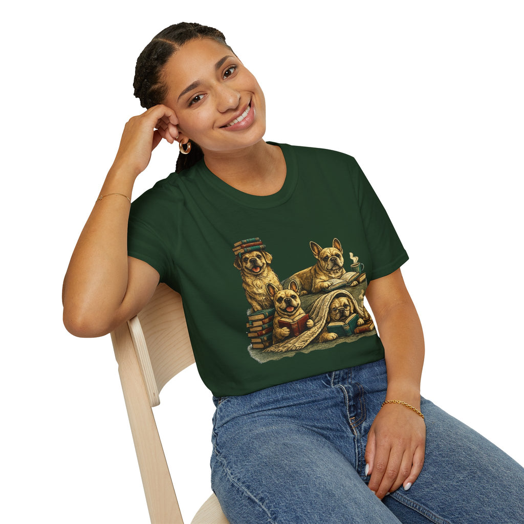Copy of Unisex Softstyle French Dog Library T-Shirt