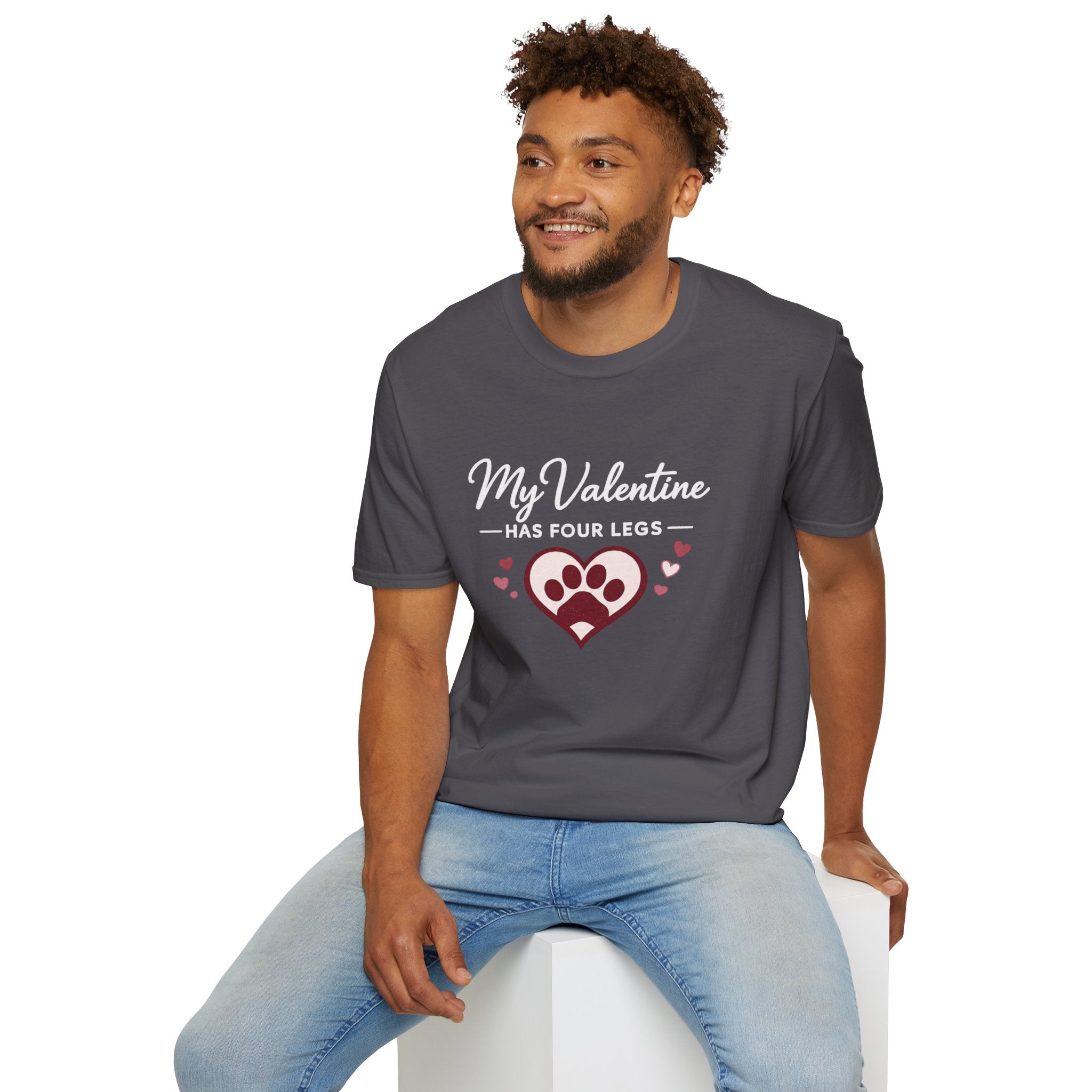 Copy of Unisex Softstyle My valentine has four leg T-Shirt