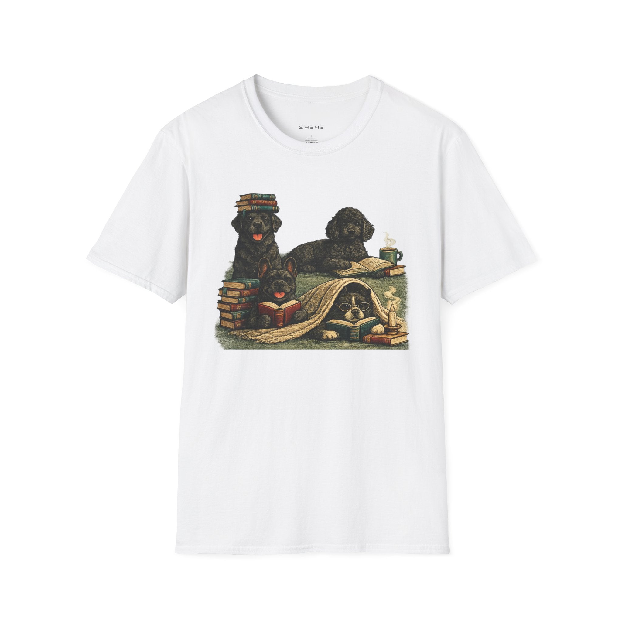 Copy of Unisex Softstyle Black Dog Library T-Shirt