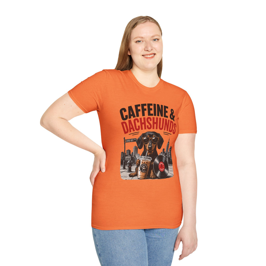 Unisex Softstyle Dachshund Caffeine Fuel T-Shirt