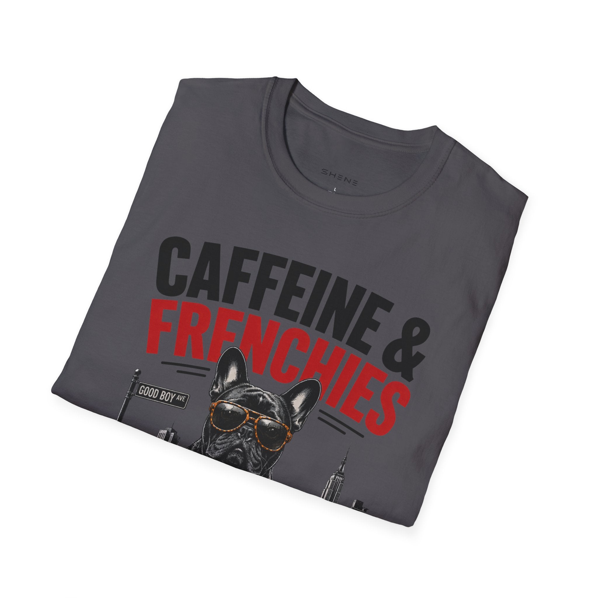 Unisex Softstyle French Bulldog Caffeine Fuel T-Shirt