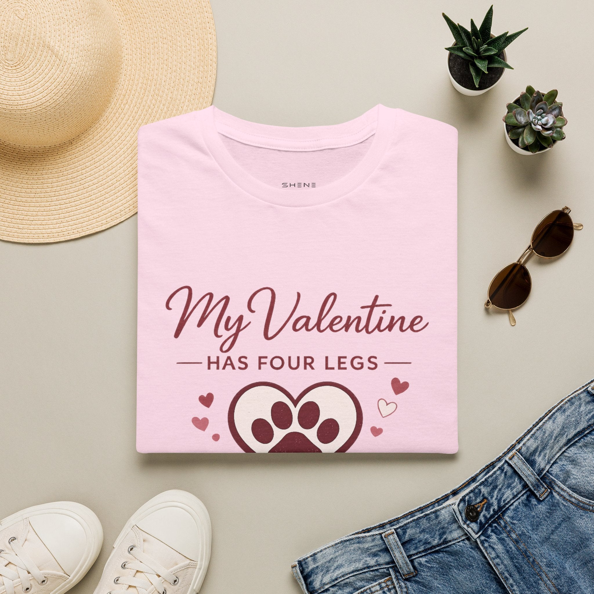 Copy of Unisex Softstyle My valentine has four leg T-Shirt