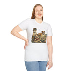 Copy of Copy of Copy of Unisex Softstyle Frenchi Library Four Dog T-Shirt