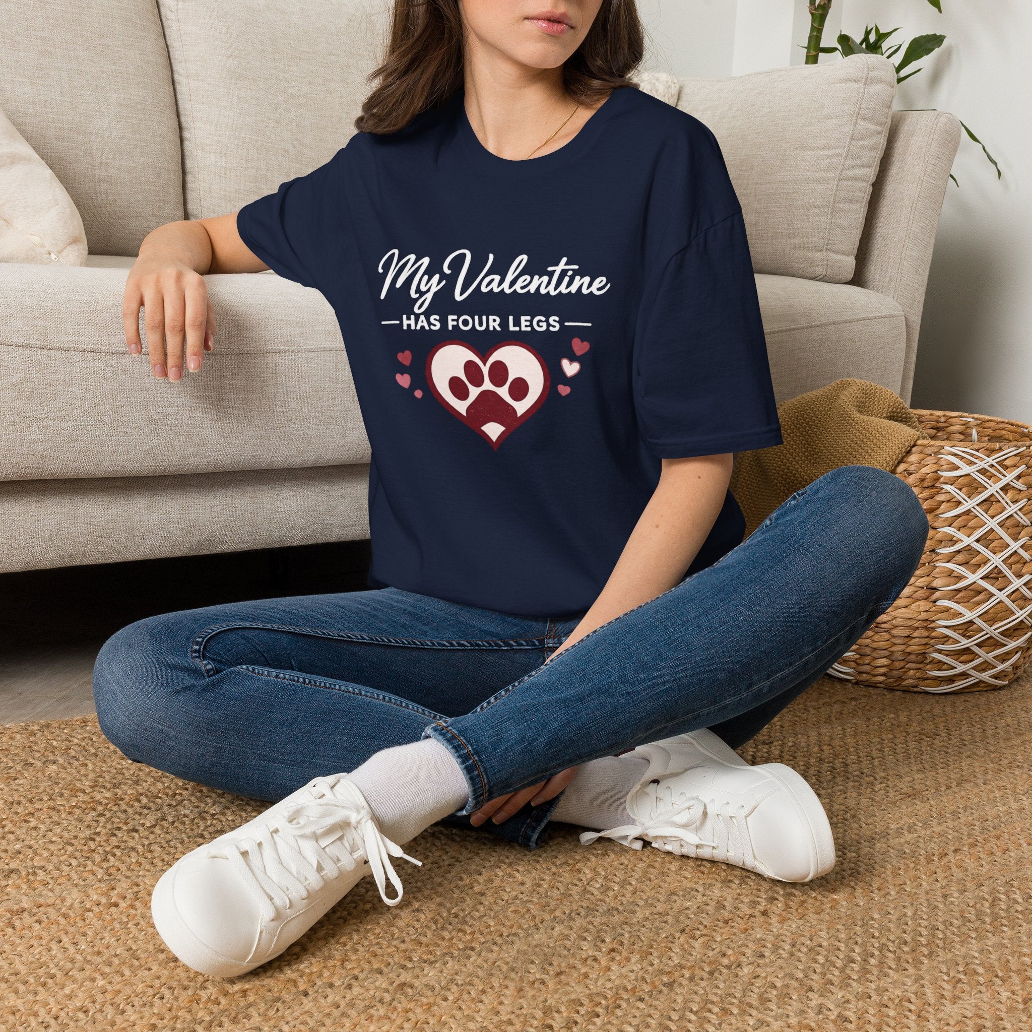 Copy of Unisex Softstyle My valentine has four leg T-Shirt