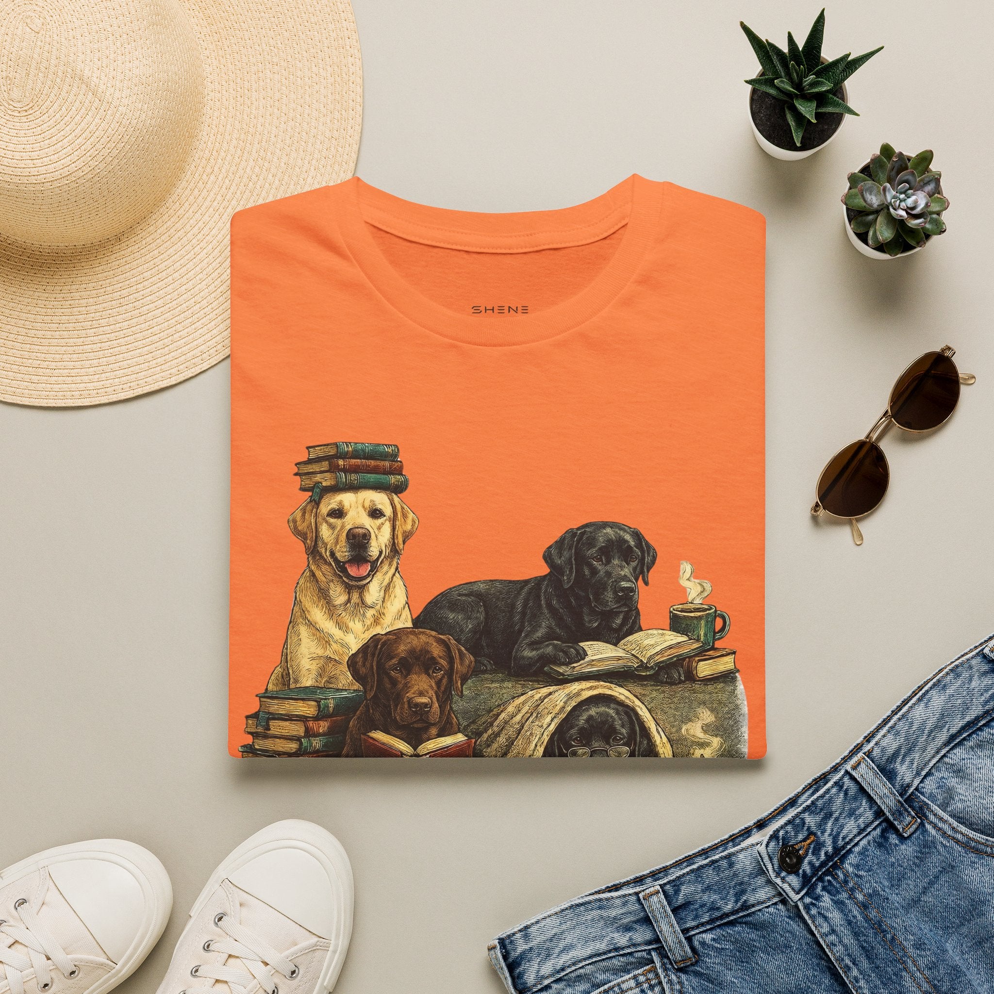 Copy of Unisex Softstyle Labador Library Four Dog T-Shirt