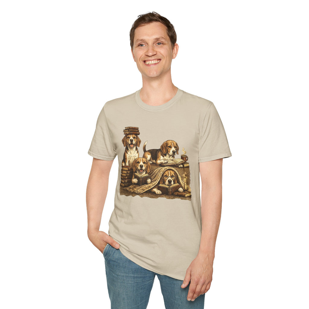 Copy of Copy of Copy of Copy of Unisex Softstyle Beegal Library Four Dog T-Shirt