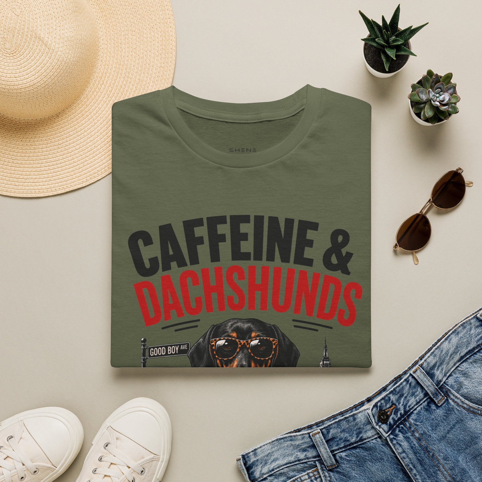Unisex Softstyle Dachshund Caffeine Fuel T-Shirt