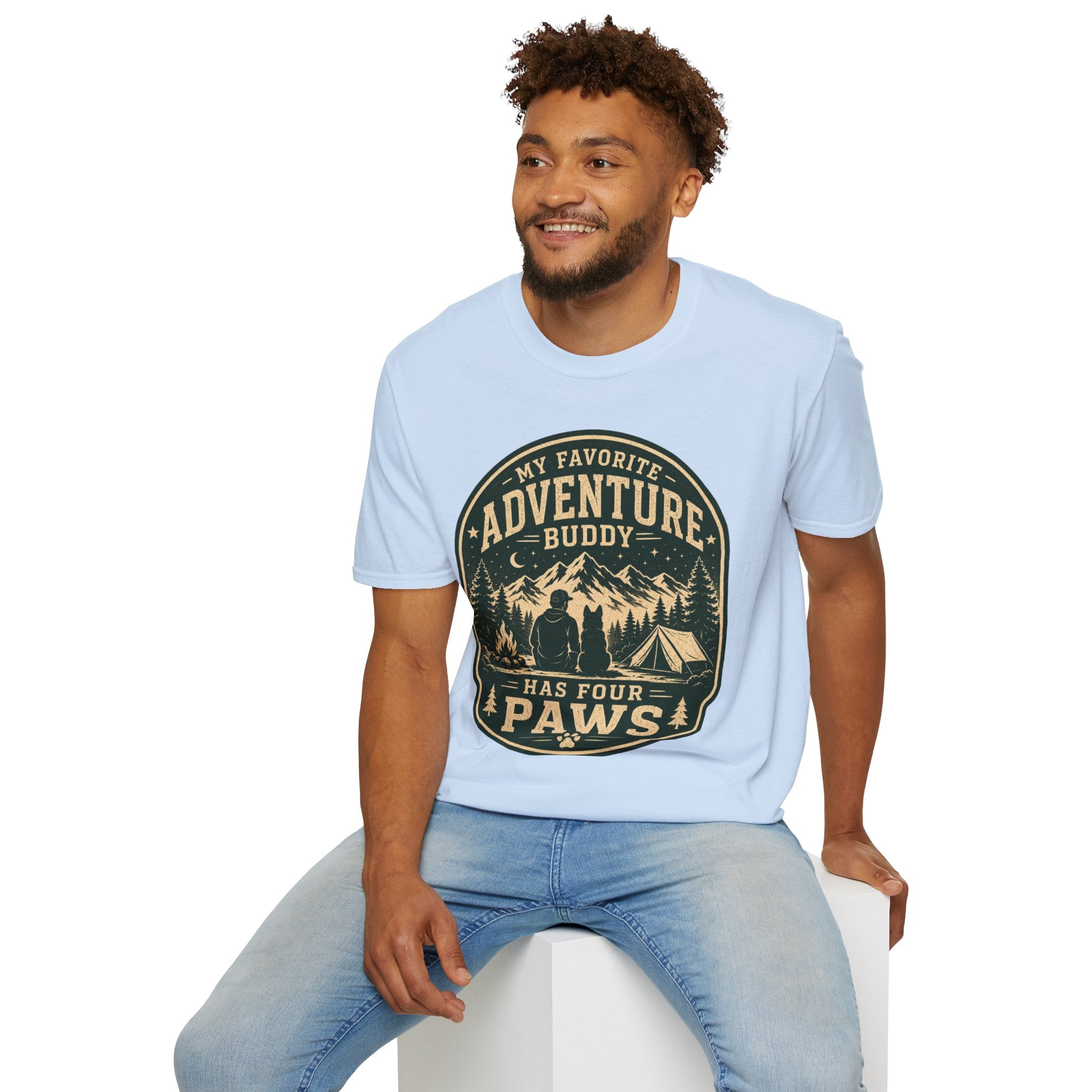 Copy of Unisex Softstyle My Favorite Adventure Has Paws T-Shirt