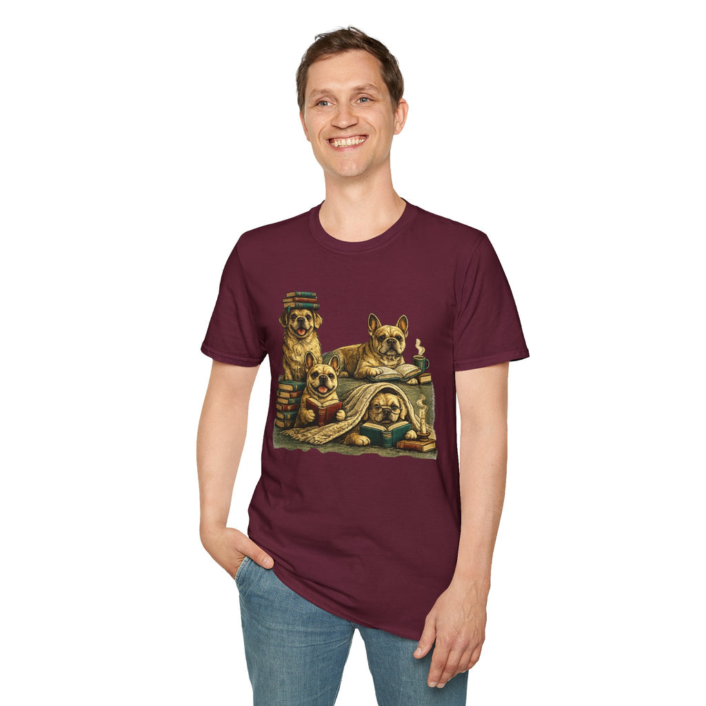 Copy of Unisex Softstyle French Dog Library T-Shirt