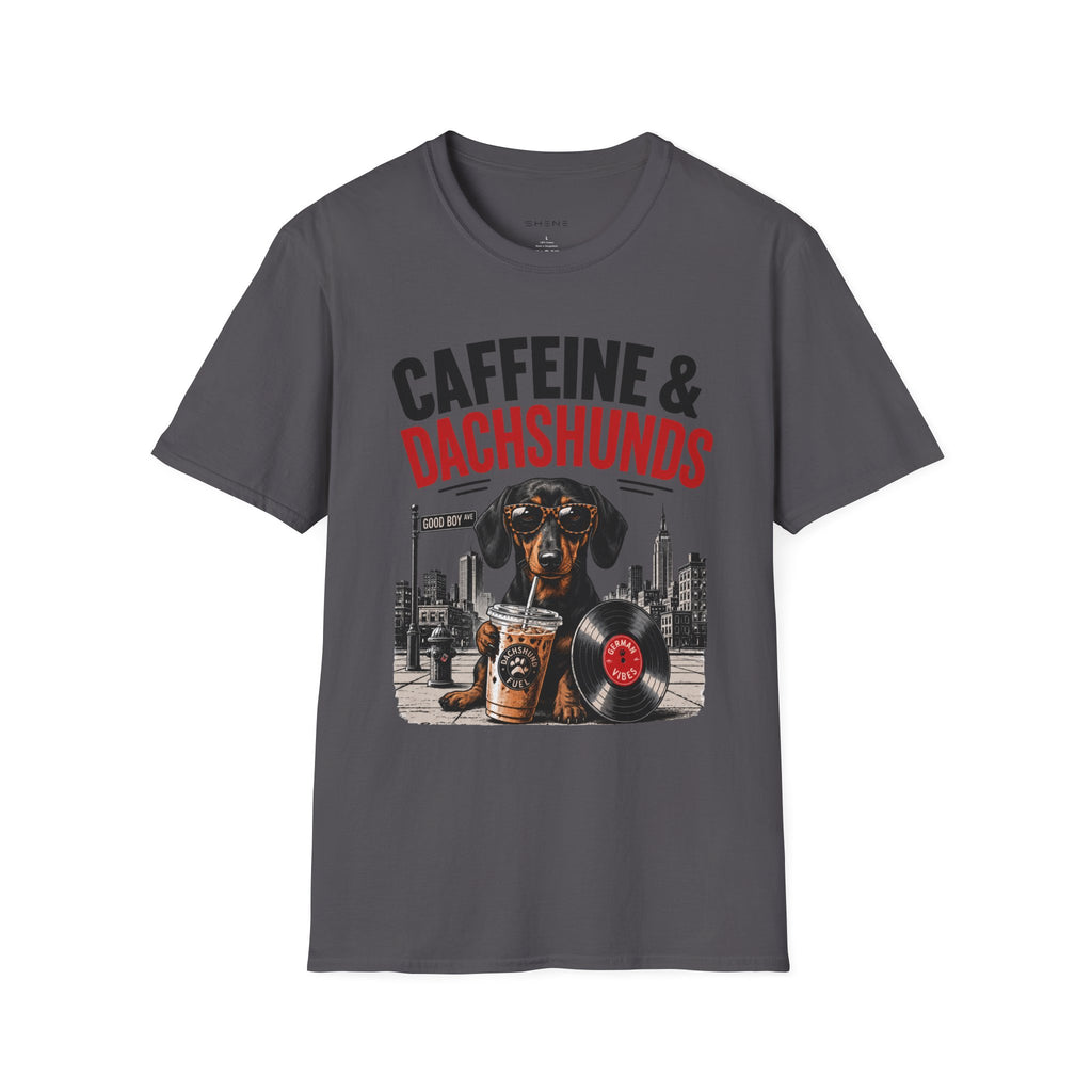 Unisex Softstyle Dachshund Caffeine Fuel T-Shirt
