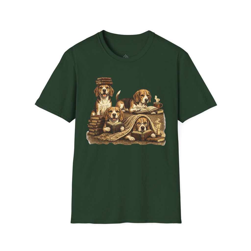Copy of Copy of Copy of Copy of Unisex Softstyle Beegal Library Four Dog T-Shirt