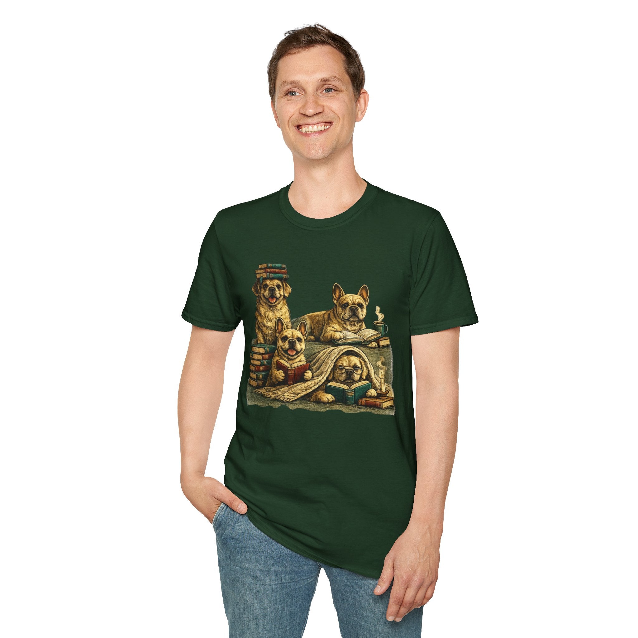 Copy of Unisex Softstyle French Dog Library T-Shirt