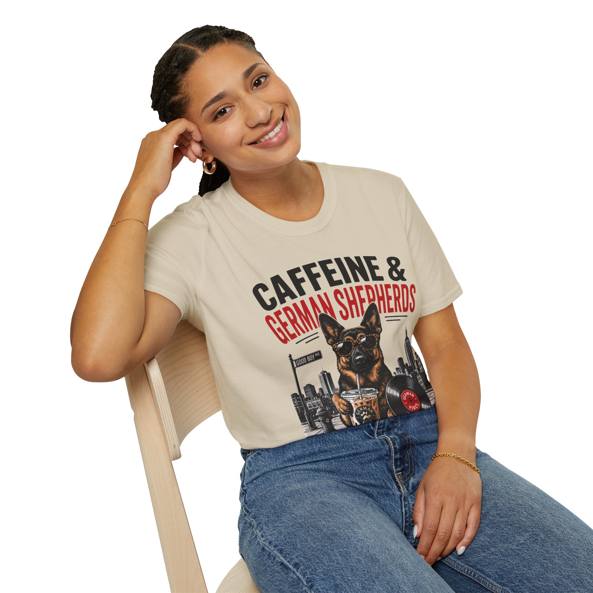 Copy of Unisex Softstyle German Shephed Caffeine Fuel T-Shirt