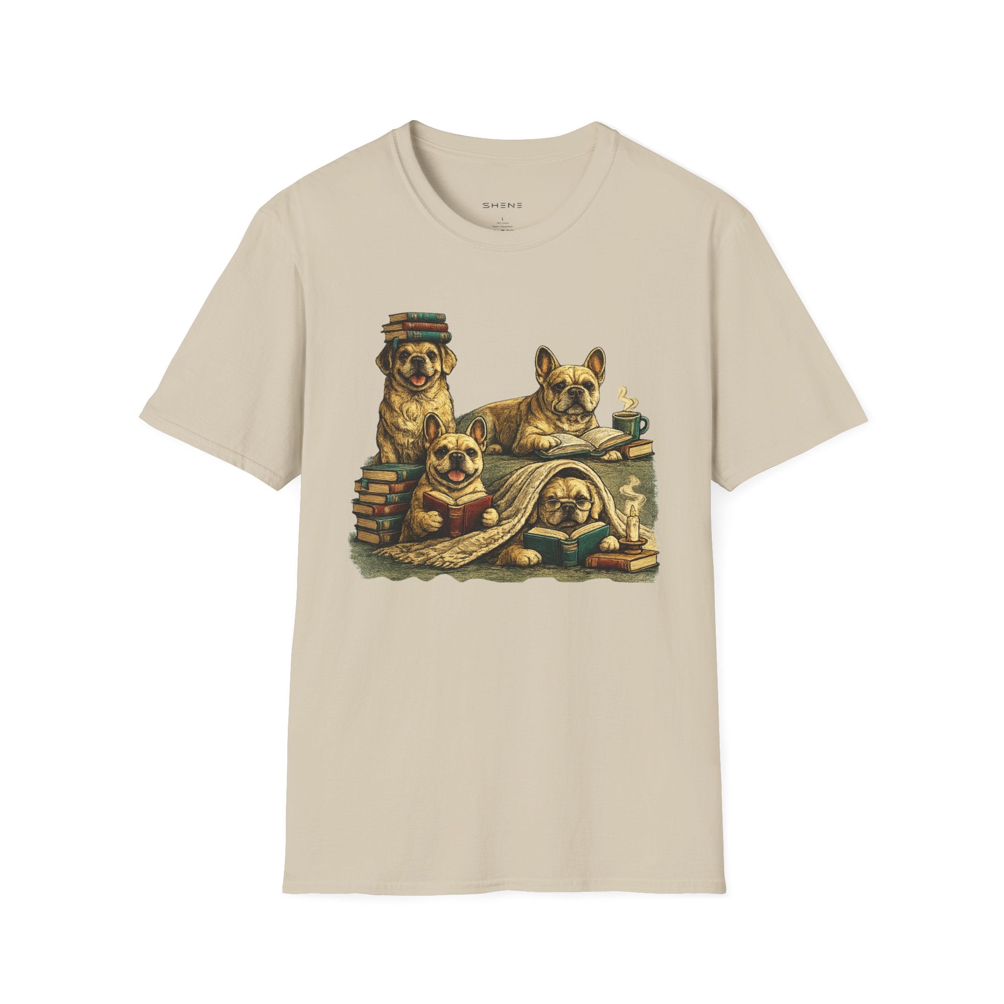 Copy of Unisex Softstyle French Dog Library T-Shirt