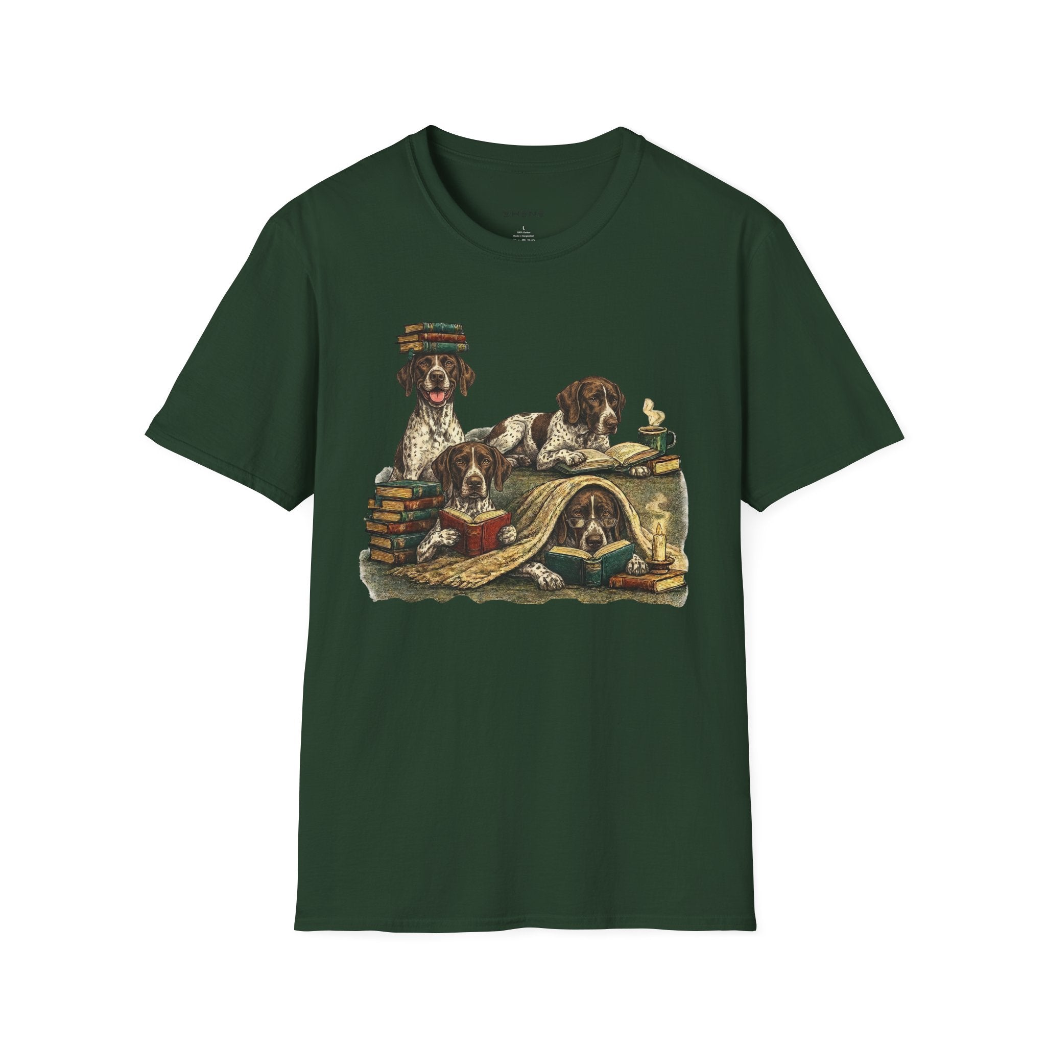 Copy of Copy of Copy of Copy of Unisex Softstyle r Pointer Library Four Dog T-Shirt