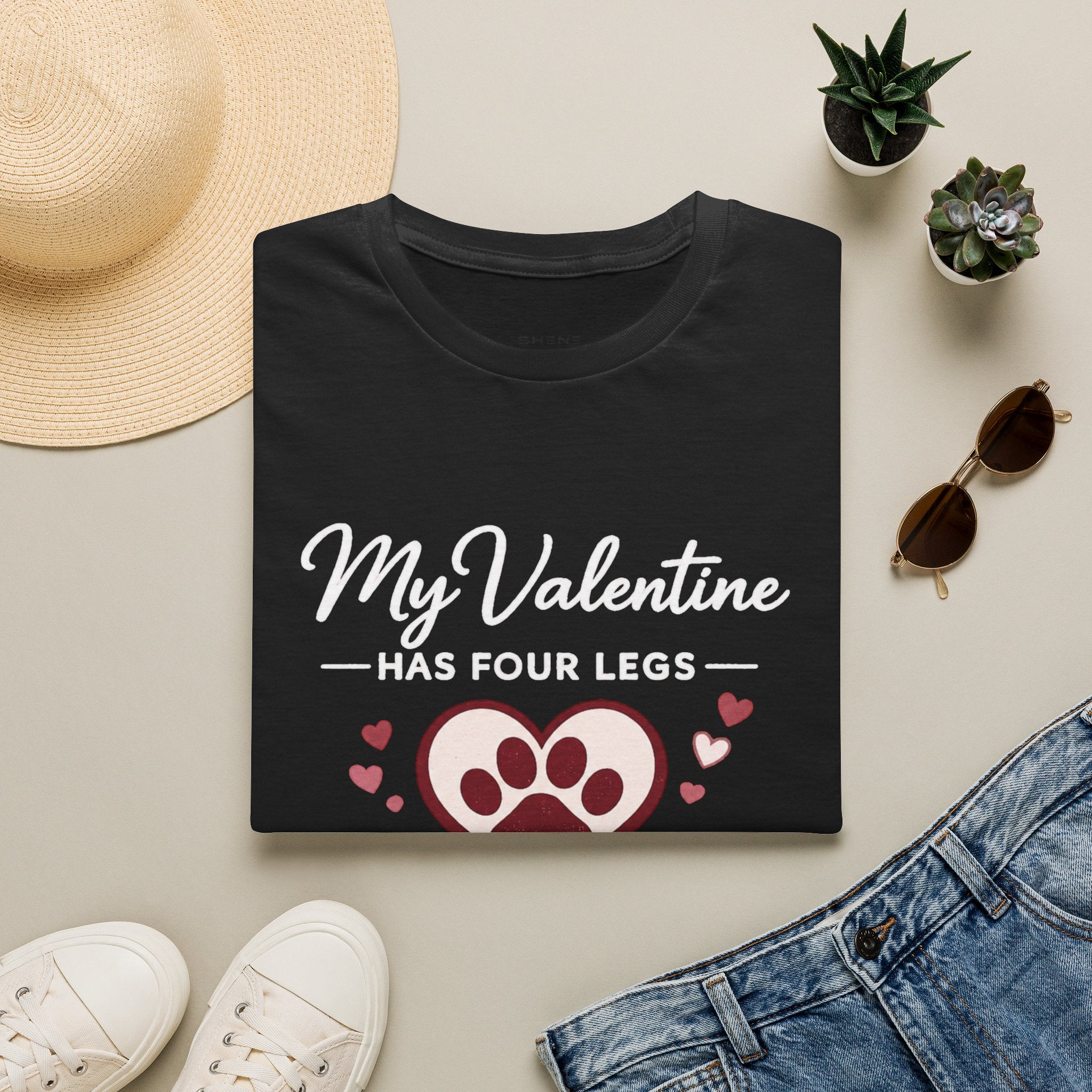 Copy of Unisex Softstyle My valentine has four leg T-Shirt