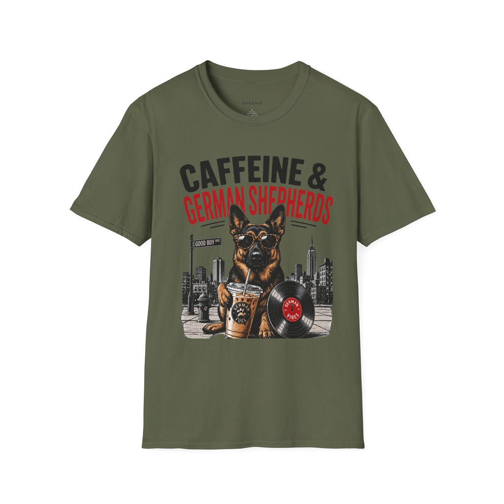 Copy of Unisex Softstyle German Shephed Caffeine Fuel T-Shirt