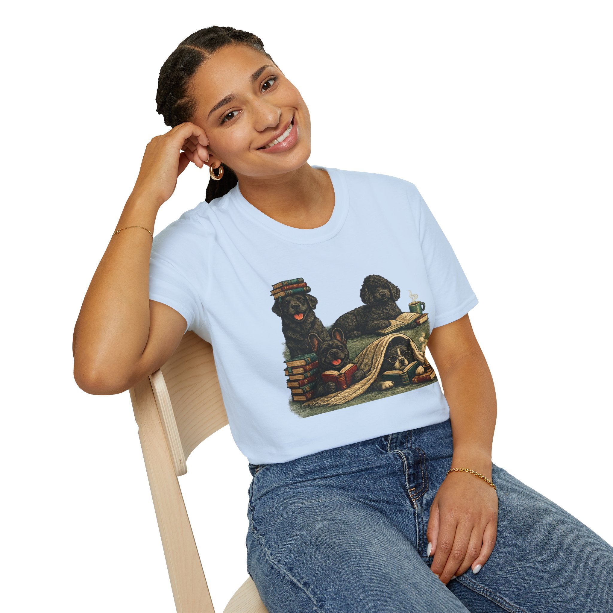 Copy of Unisex Softstyle Black Dog Library T-Shirt