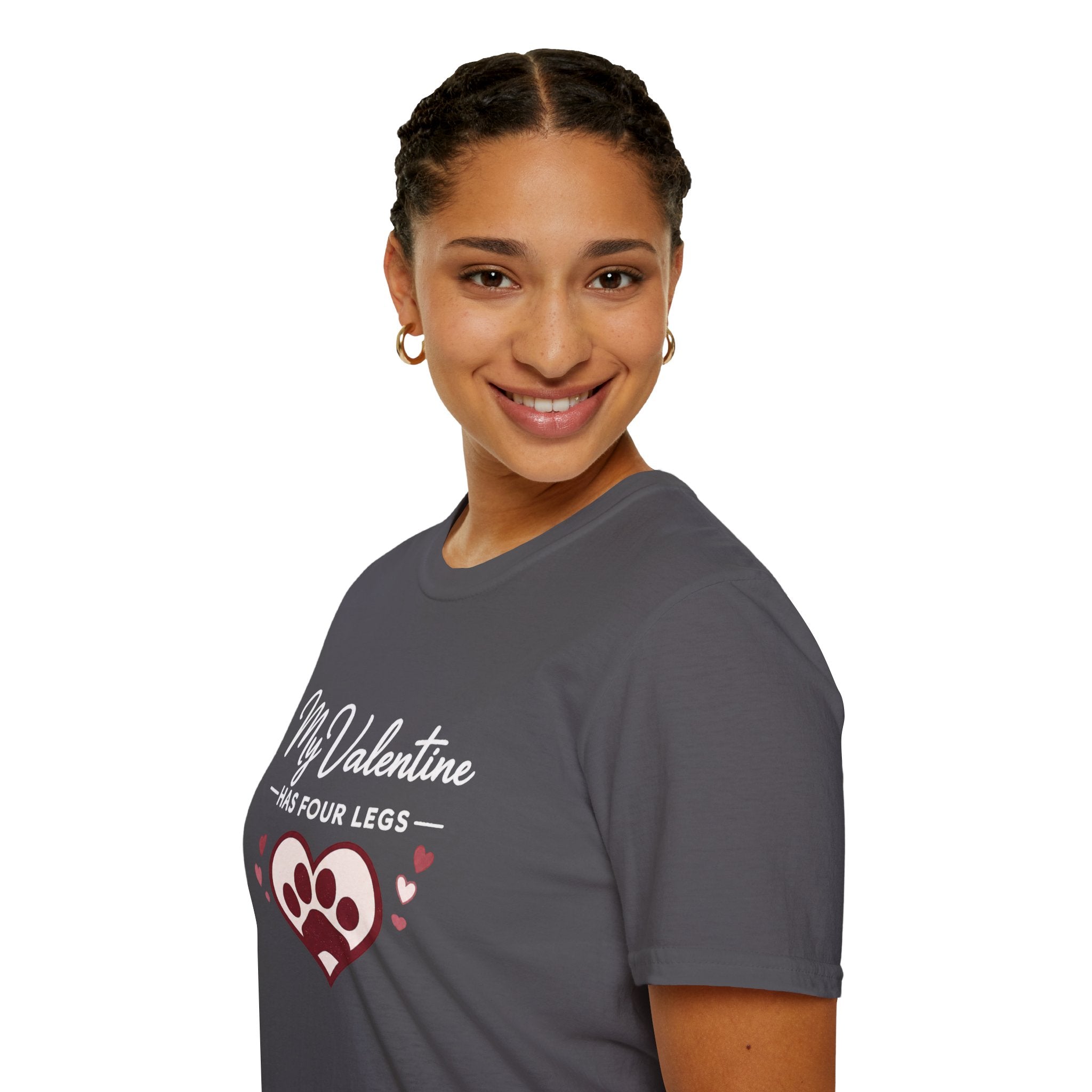 Copy of Unisex Softstyle My valentine has four leg T-Shirt
