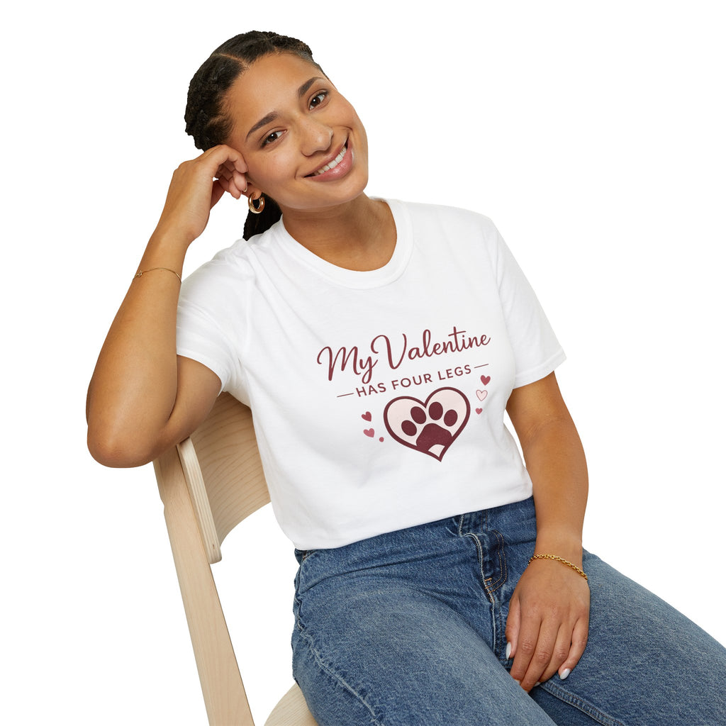 Copy of Unisex Softstyle My valentine has four leg T-Shirt