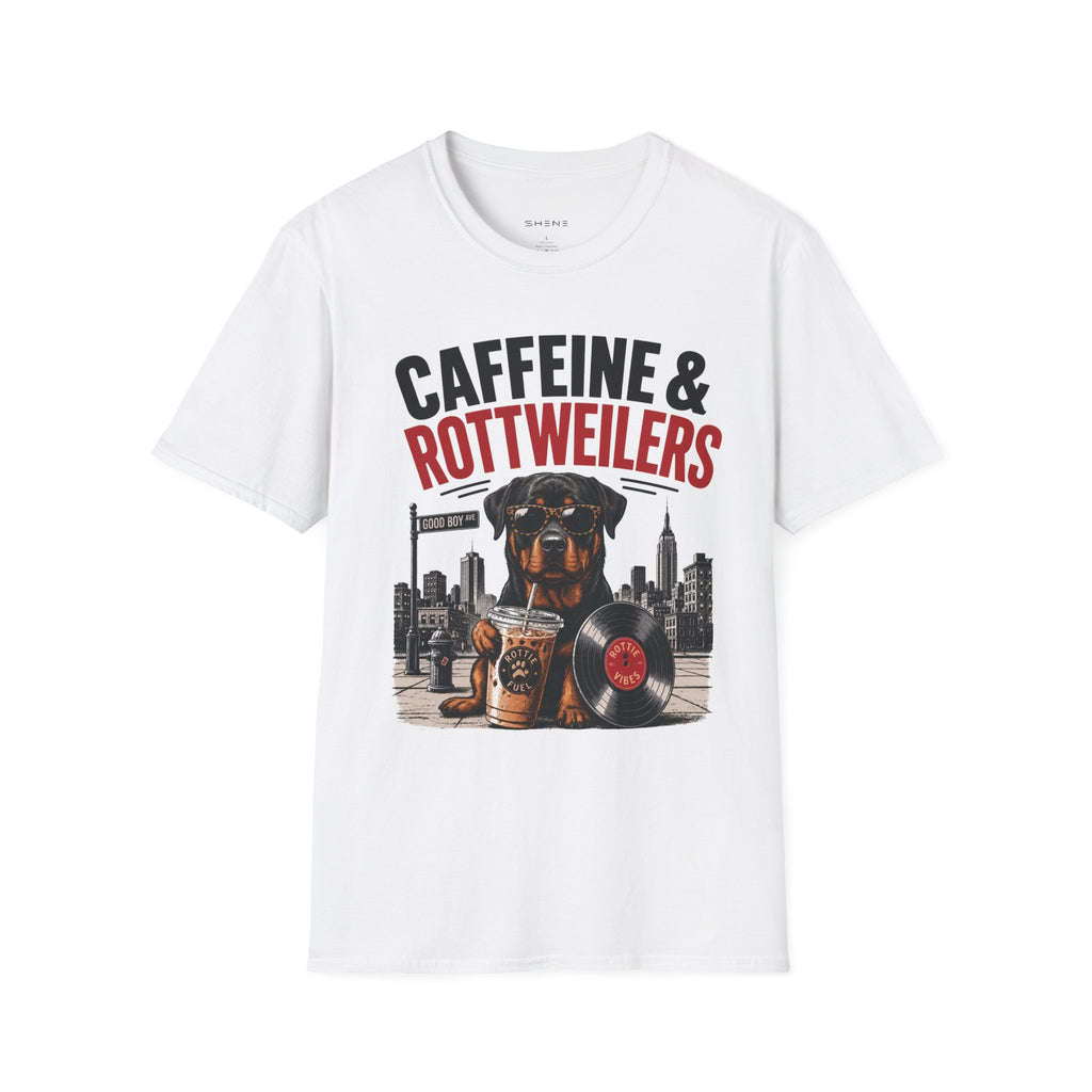 Unisex Softstyle Rottweiler Caffeine Fuel  T-Shirt