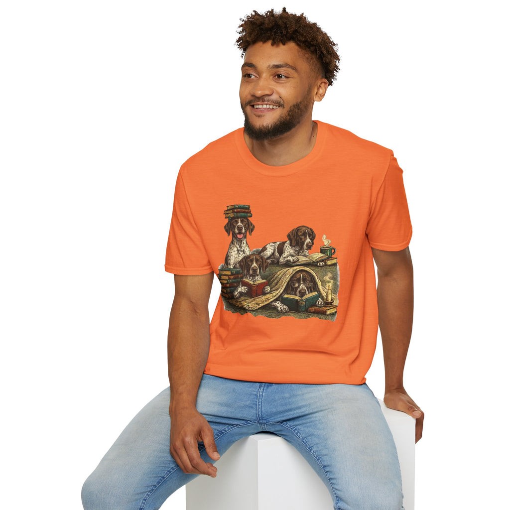 Copy of Copy of Copy of Copy of Unisex Softstyle r Pointer Library Four Dog T-Shirt