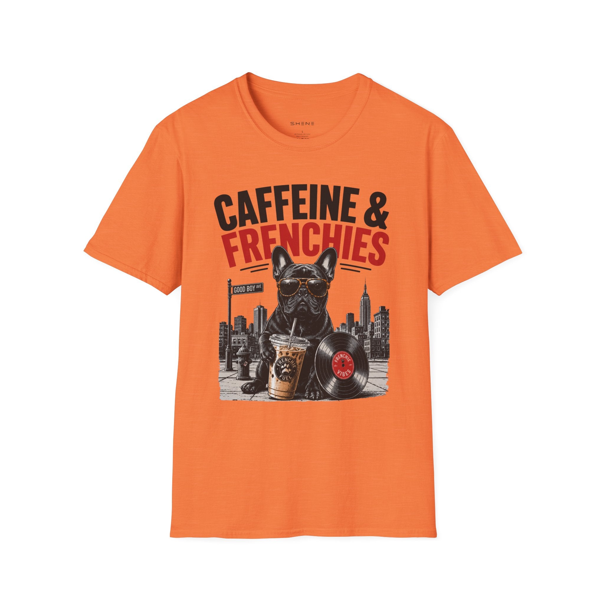 Unisex Softstyle French Bulldog Caffeine Fuel T-Shirt