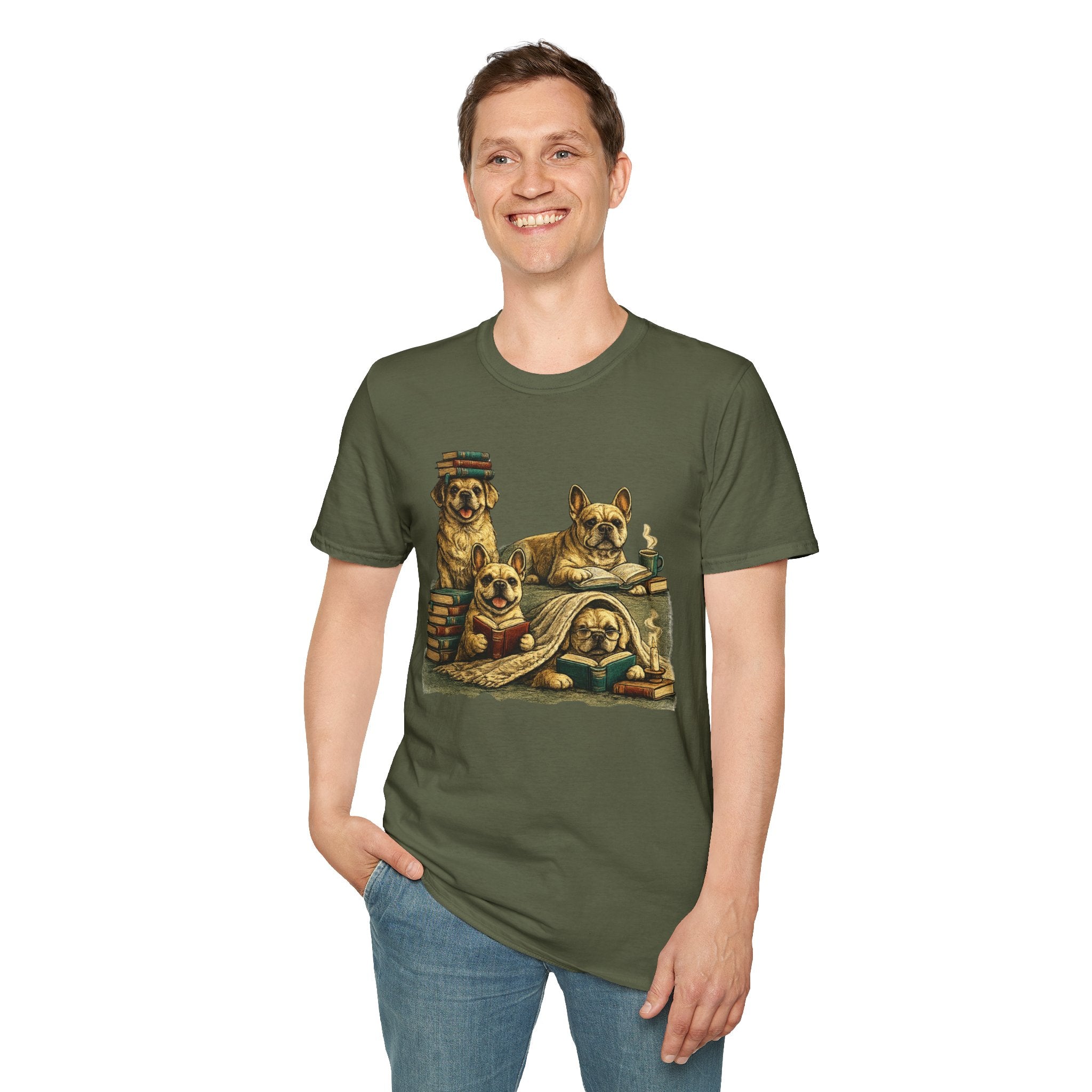 Copy of Unisex Softstyle French Dog Library T-Shirt