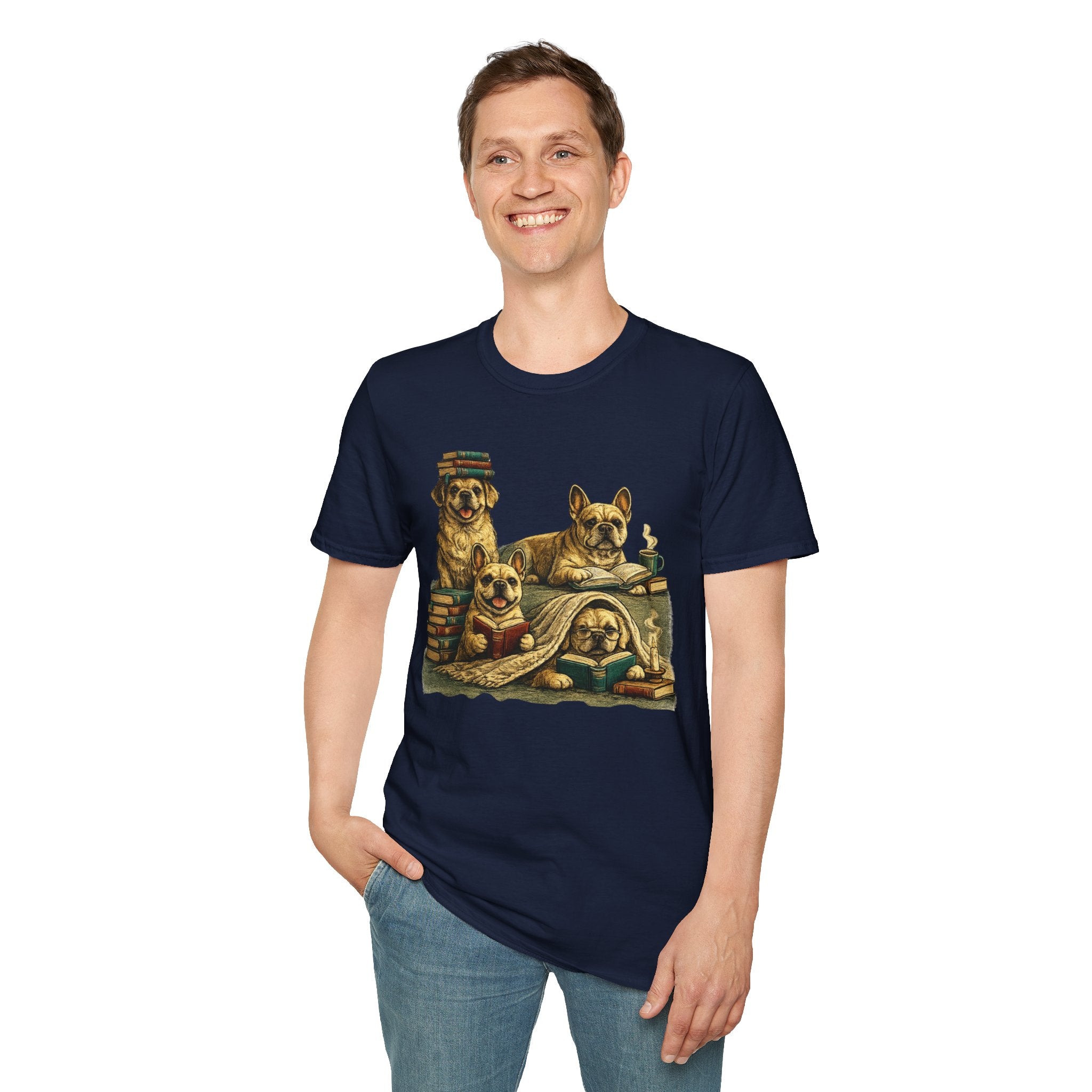 Copy of Unisex Softstyle French Dog Library T-Shirt