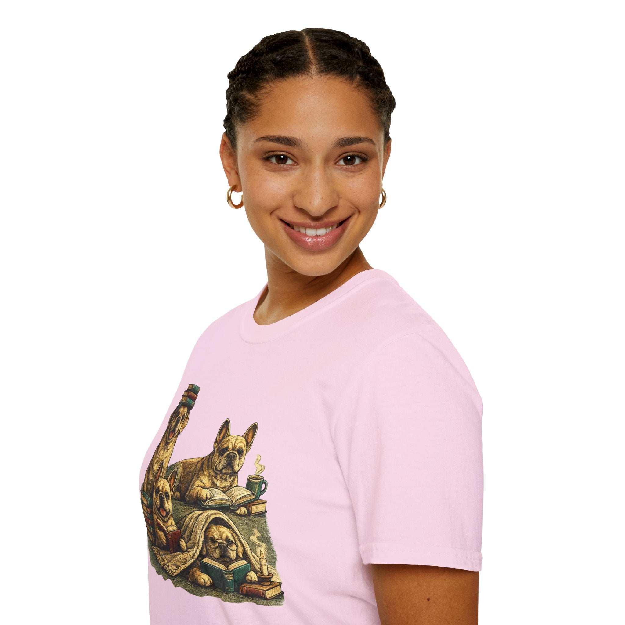 Copy of Unisex Softstyle French Dog Library T-Shirt
