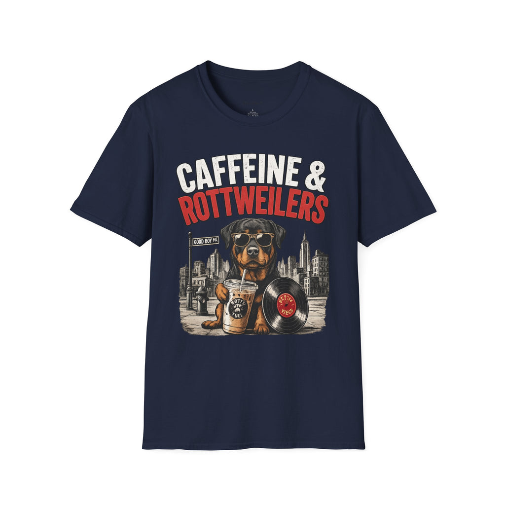 Unisex Softstyle Rottweiler Caffeine Fuel  T-Shirt