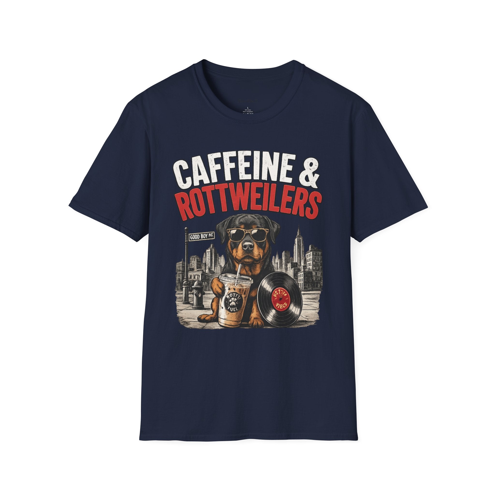 Unisex Softstyle Rottweiler Caffeine Fuel  T-Shirt