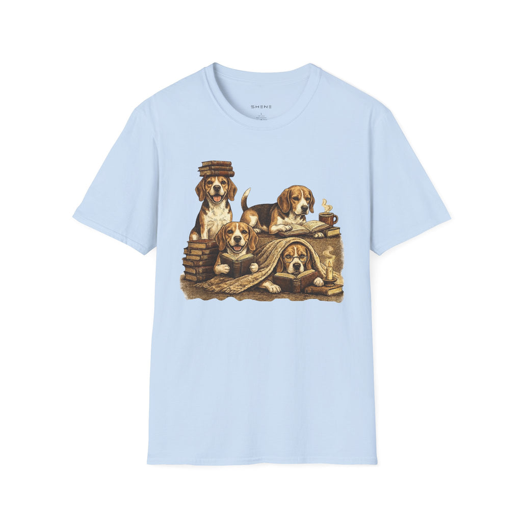 Copy of Copy of Copy of Copy of Unisex Softstyle Beegal Library Four Dog T-Shirt