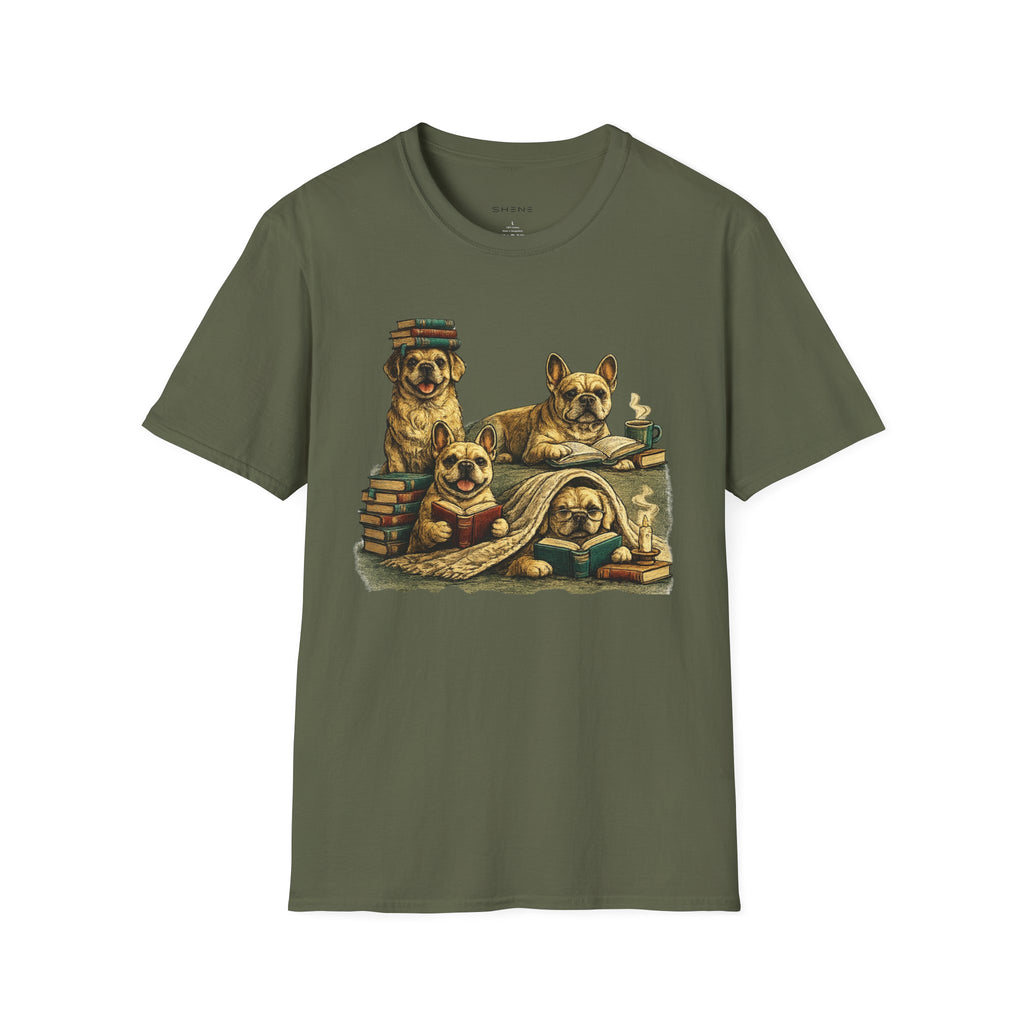 Copy of Unisex Softstyle French Dog Library T-Shirt
